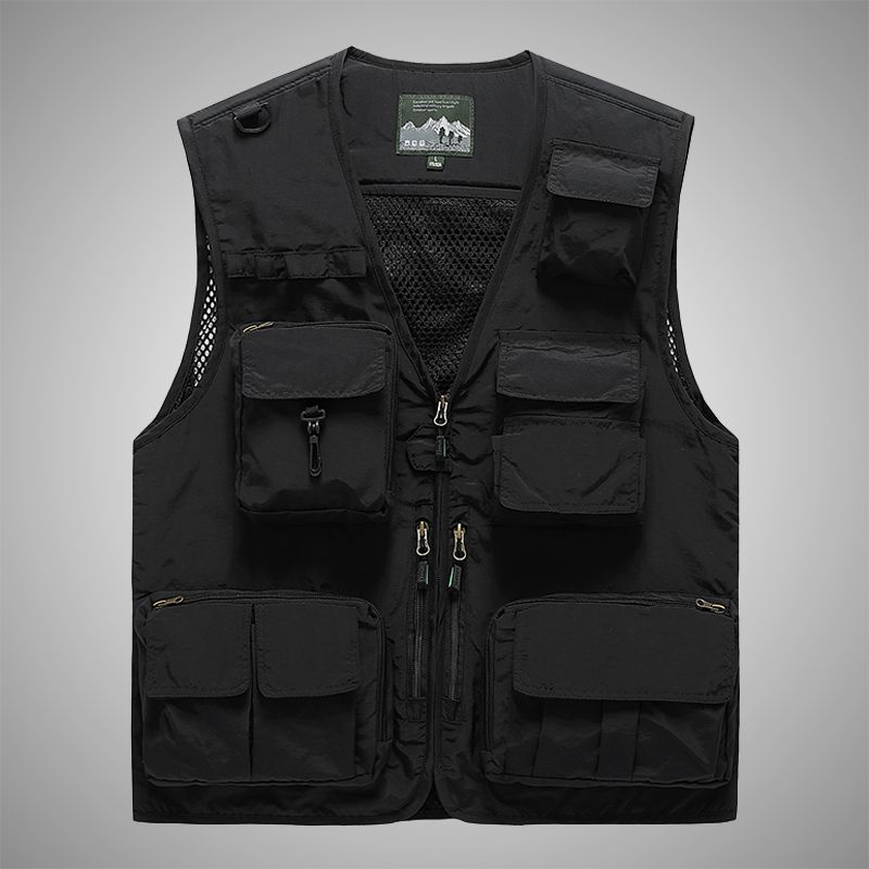 Summer  Men US Tactical 15 Pockets Hiking Fishing Vest Man
