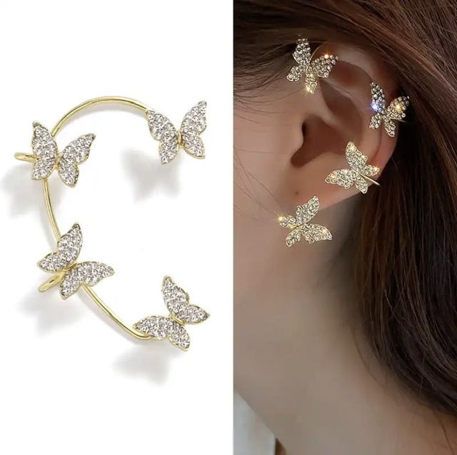 Women Fashion Shimmering Clip On Earrings