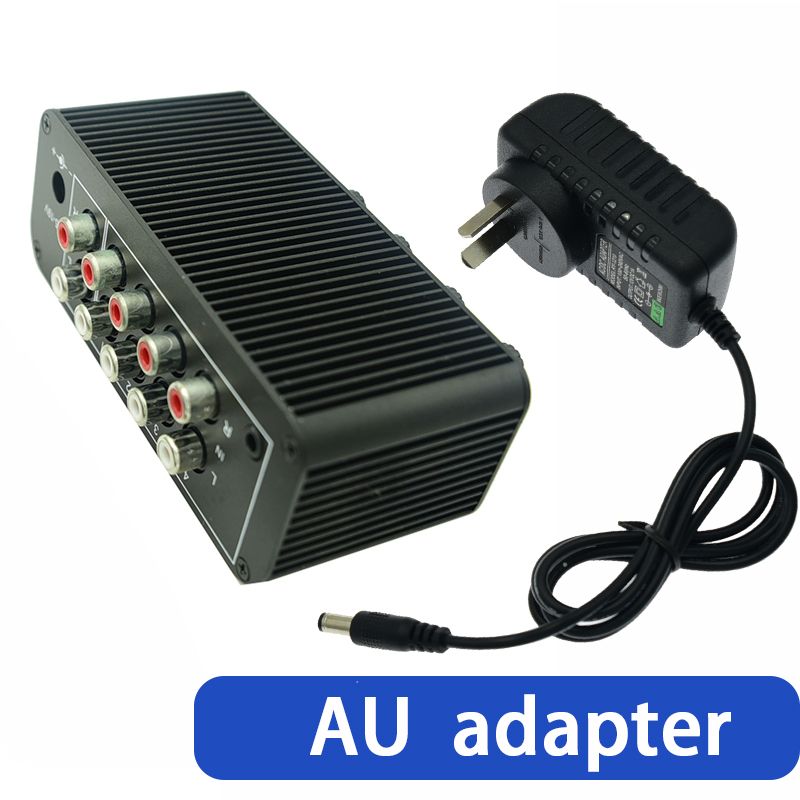 Meat Eaters Stereo Audio Mixer (4 Input 1 Output) Multi-Channel Mix Source Reverberator Switch Free 3.5mmA Interface Diy-AU Apadter