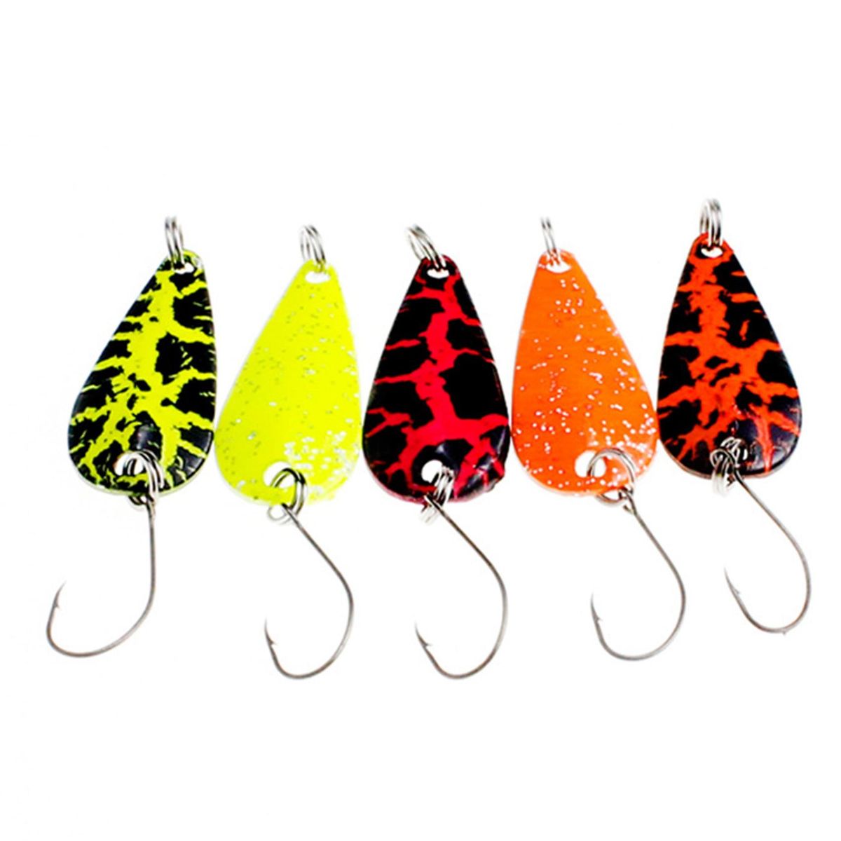 5Pcs 3.2cm 2.7G Fishing Spoon Lure Artificial Bait Fishing T