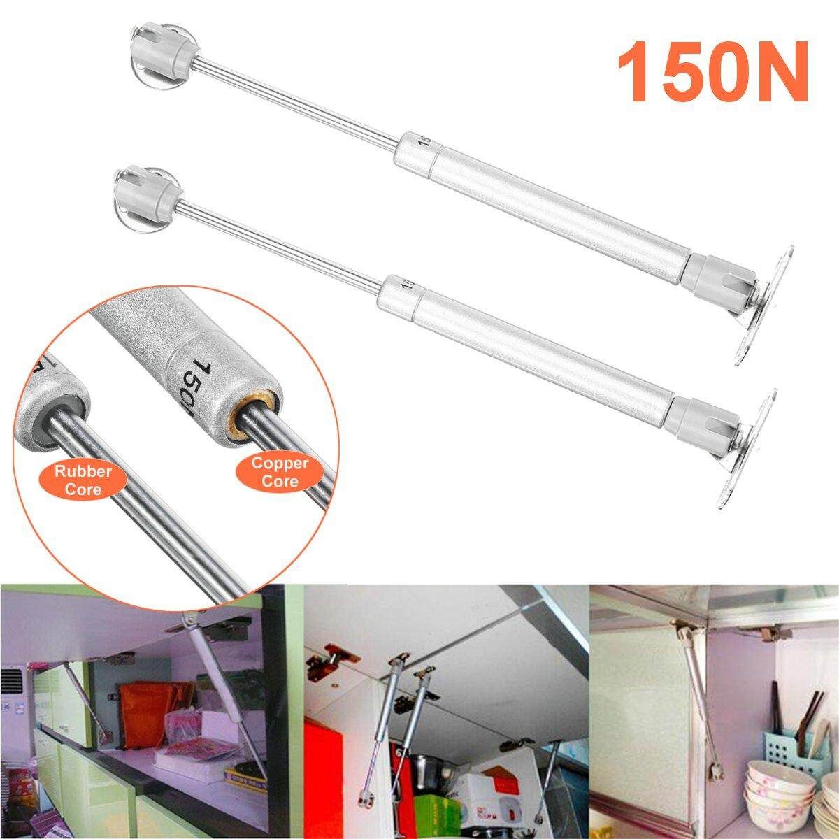 1Pcs 150N 27CM Gas Spring Stay Strut Lift Shock Trunk Lid Cabinet Hinge Silver