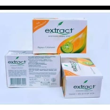 Extract Papaya Lightening Herbal Bathing Soap - 125g X 3