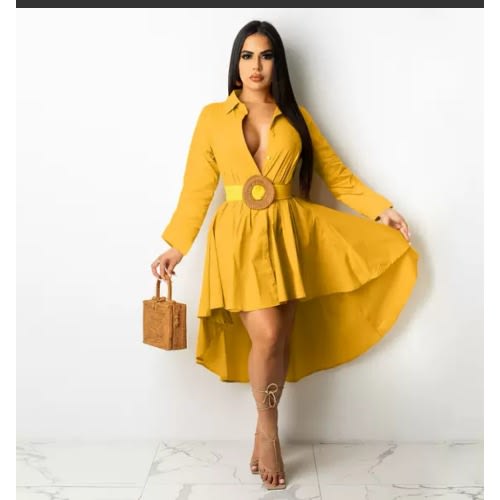 Shirt Dress - Yellow