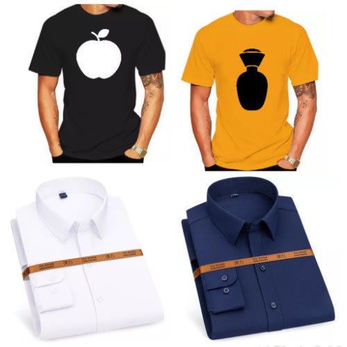 4pcs Combo  Shirts: 2 Longsleeve & 2 T-shirts