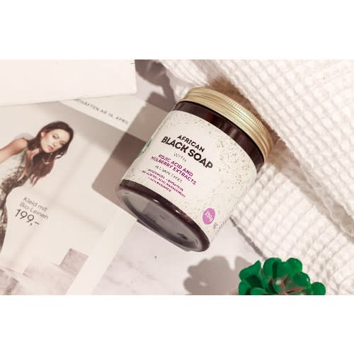 African Black Soap With Kojic Acid And Mulberry Extract - 250g