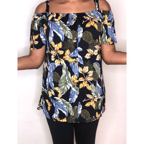 Off Shoulder Patterned Top