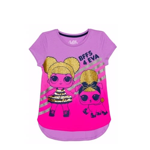 Short Sleeve Sequined Bff T-shirt For Girls