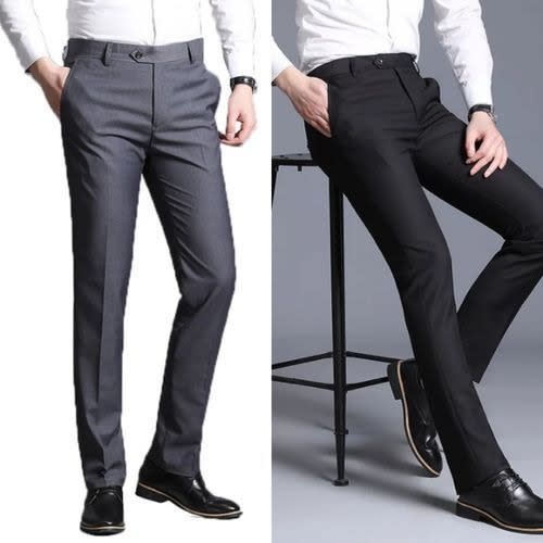 Plain Corporate Office Trouser For Men - 2 In 1