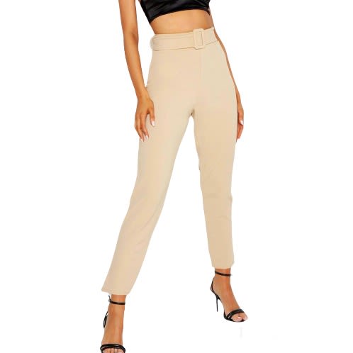 Women’s Belted Cigarette Pant- Brown
