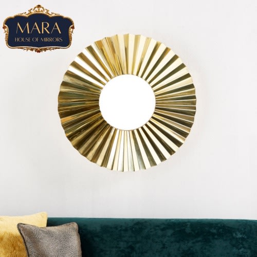 Mirror - Gold Crinkle Frame