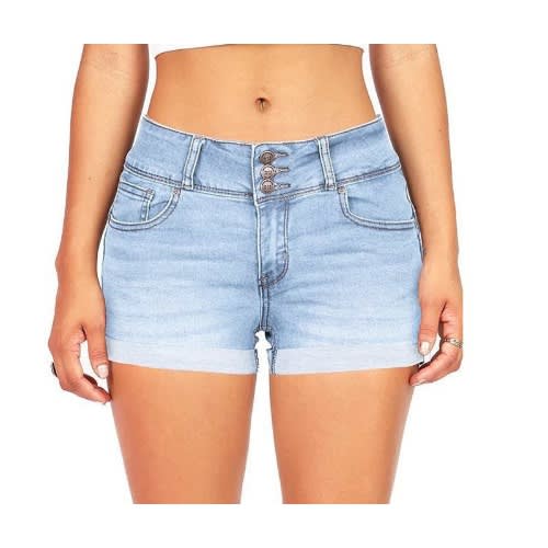 Denim High Waist Short -light Blue