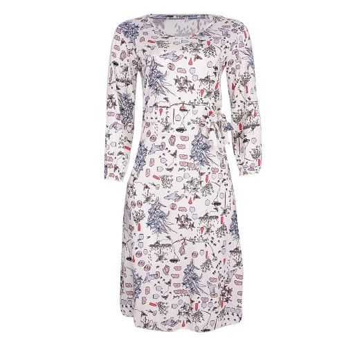 Floral Belted Shift Dress