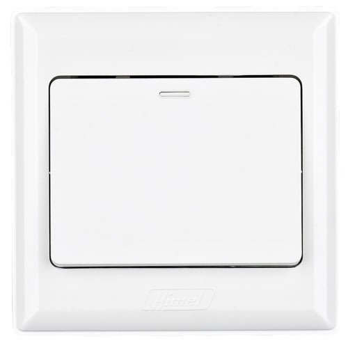 Himel Switch -Advanced Series- 10 Ax- 250V - 1 Gang - 1-way-  HWDA1S- White