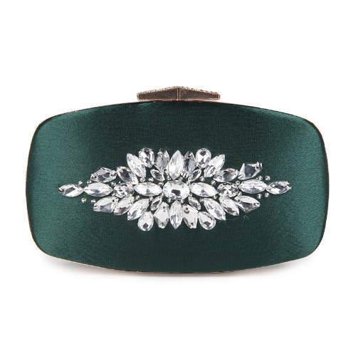 Bejewelled Occasion Clutch Bag - Green