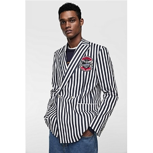 Men's Striped Trendy Blazer