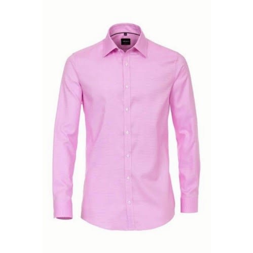 Men's Formal Shirt With Matching Tie  - Pink And Grey