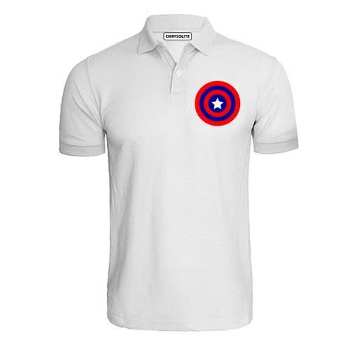 Captain Badge Polo - White