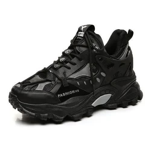 Lace Up Sneakers - Black