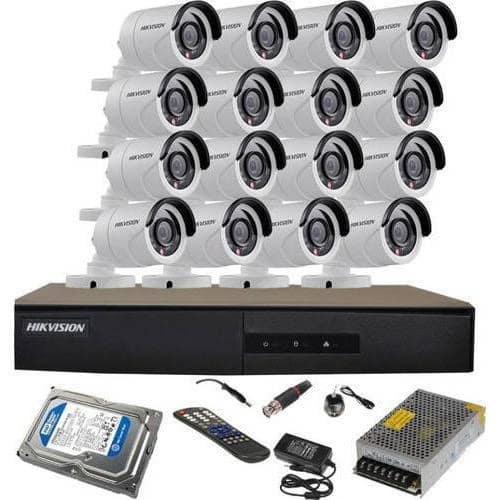 16 CCTV Camera Complete Kit + 2 Terabyte Hard Drive