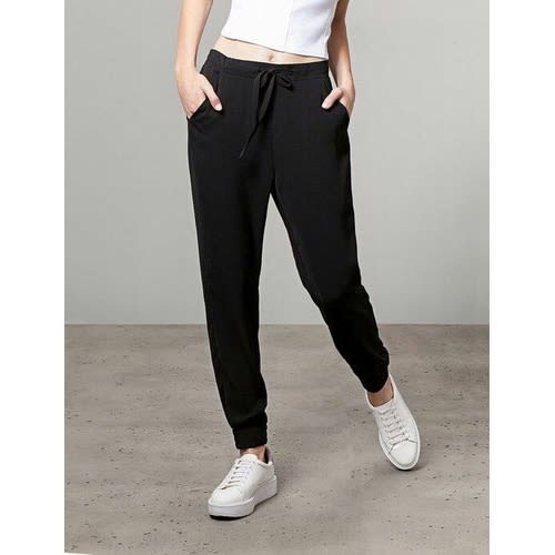 Ladies Slim Fleece Joggers -black