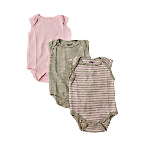 Sleeveless Baby Body Suit-multi Color- Pink