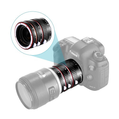 Metal Auto Focus Macro Extension Tube Set For Canon DSLR Camera