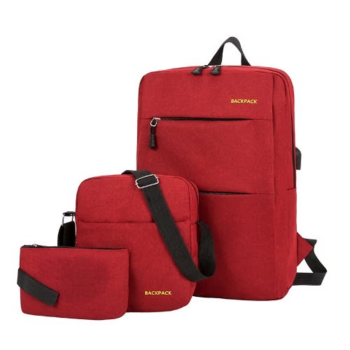 15-inch Backpack With Waist Bag & Purse