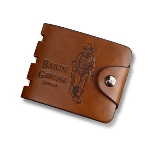 Classic Men's Leather Wallet Holder Purse- Brown