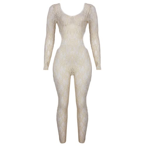 Biege Lacey Jumpsuit