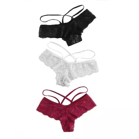 Lace Lingerie Set - 3pcs
