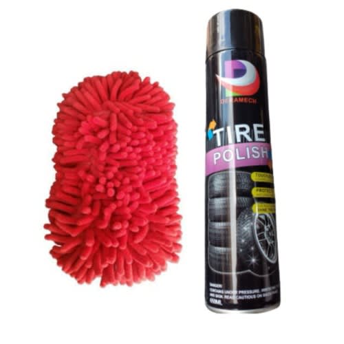 Tire Polish - 650ml + Car Sponge