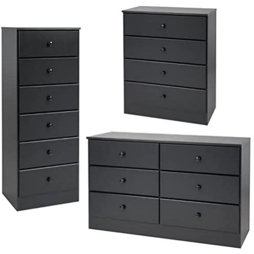 Home Square 3-piece Set With Lingerie Chest Double Dresser And 4-drawer Chest