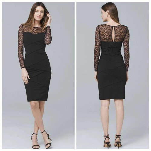 Black Lace Instantly Slimming Bandage Dress