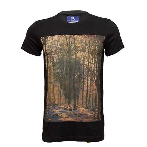 Men's Tree Design T-shirt - Black