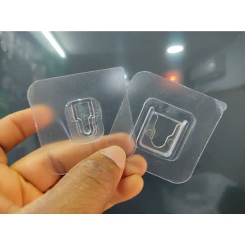 10 Pcs Transparent Double Sided Self Adhesive Paste Plug Socket Holder