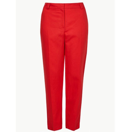 Freya Relaxed Straight Leg Trousers - Bright-red