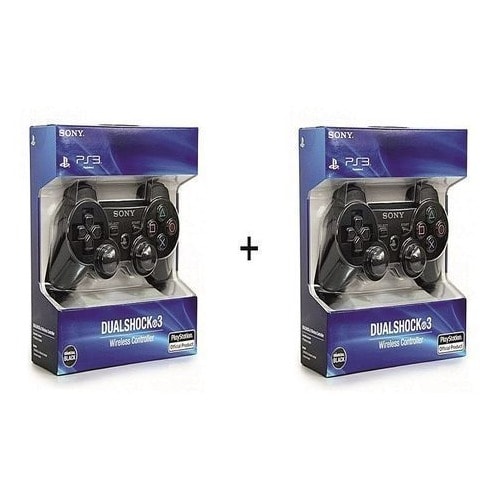 Ps3 Pad - Dualshock Wireless Controller - Black 2 Pieces