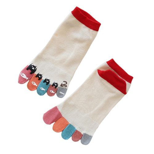 1 Pair Five Toe Socks Thin Cotton Socks Yoga Fitness Socks 4