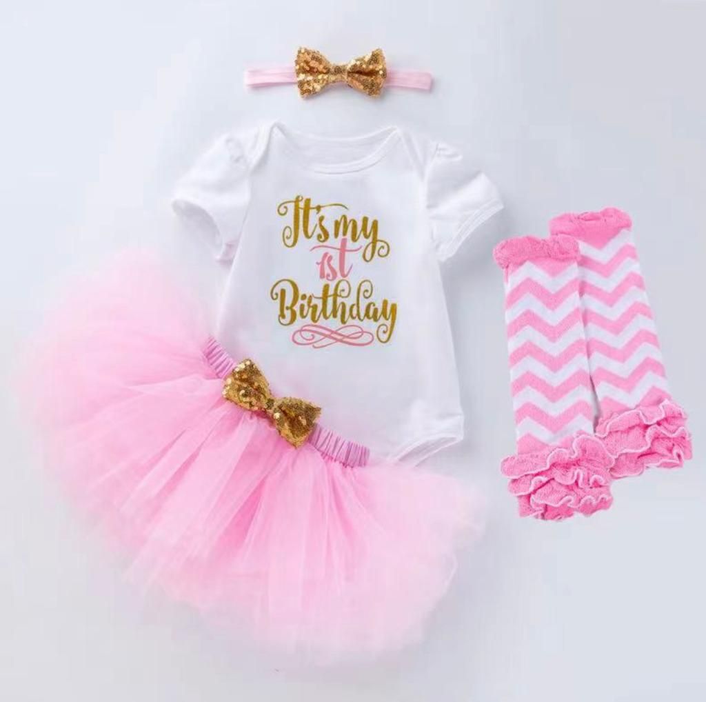 It's My 1st Birthday Tutu Outfit (4 Pieces Set)