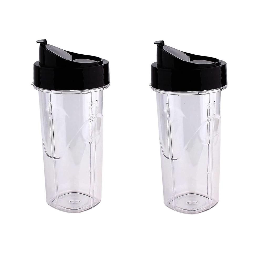2 Pack Replacement 24Oz Blender Cup with Flip Top to Go