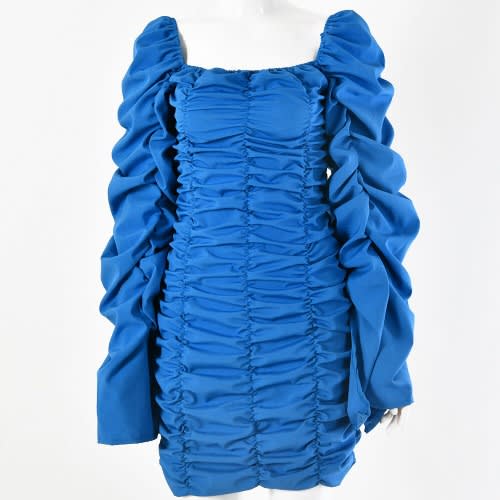 Fancy Ruffled Dress- Blue