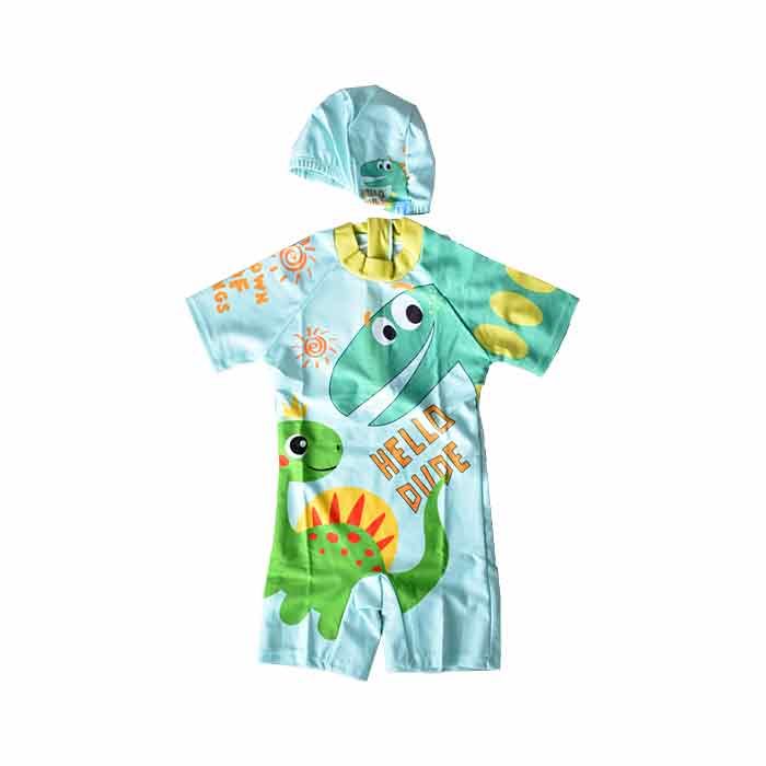 Unisex 2 Piece Swimming Suit With Cap -