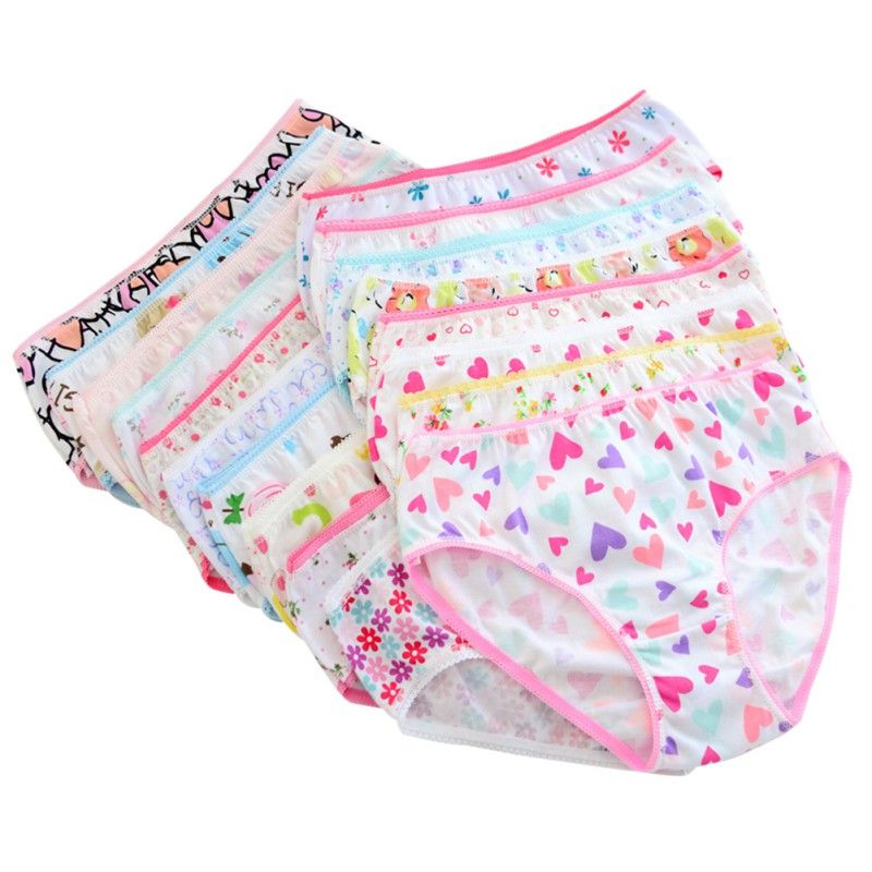 12pcs Cotton Panties Baby Girls Clothing Kids Underwear