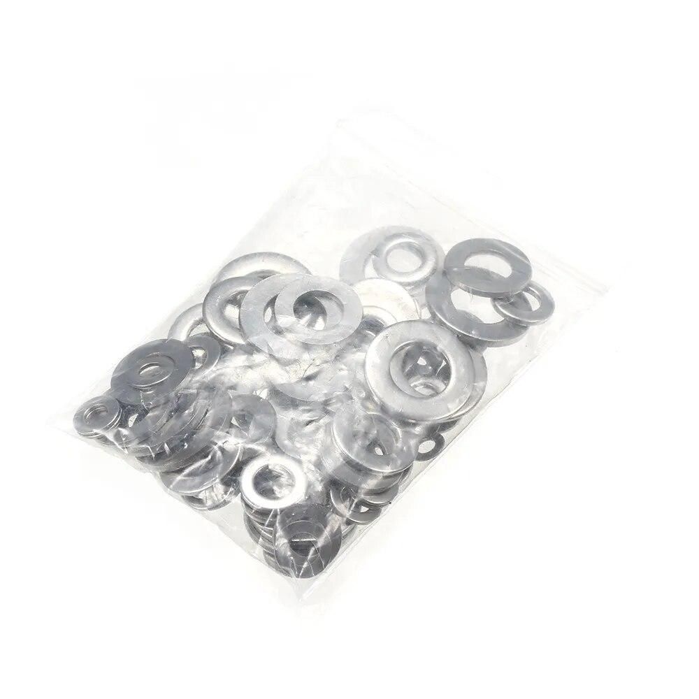 105pcs 304 Stainless Steel Assorted Washers Gasket Set O-Type Flat Sealing Ring Assortment Kit(M3 M4 M5 M6 M8 M10)
