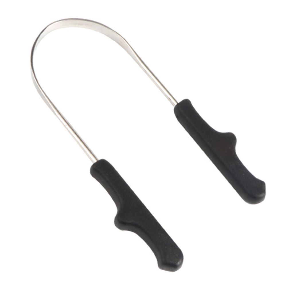 Manual Stainless Steel Tongue Scraper Cleaner Oral Hygiene-