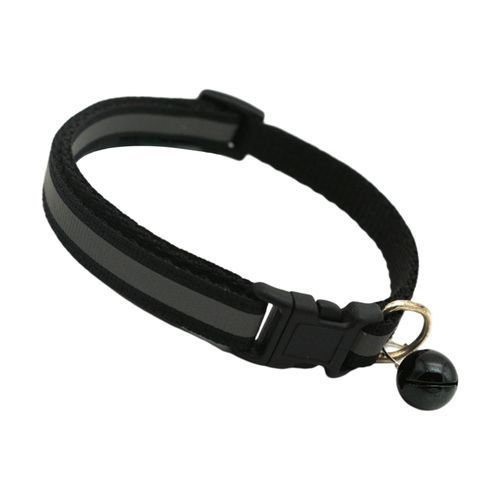 New 1Pcs Dog Cat Luminous Collar Light Up Dog Cat Leash Glow Pet Black