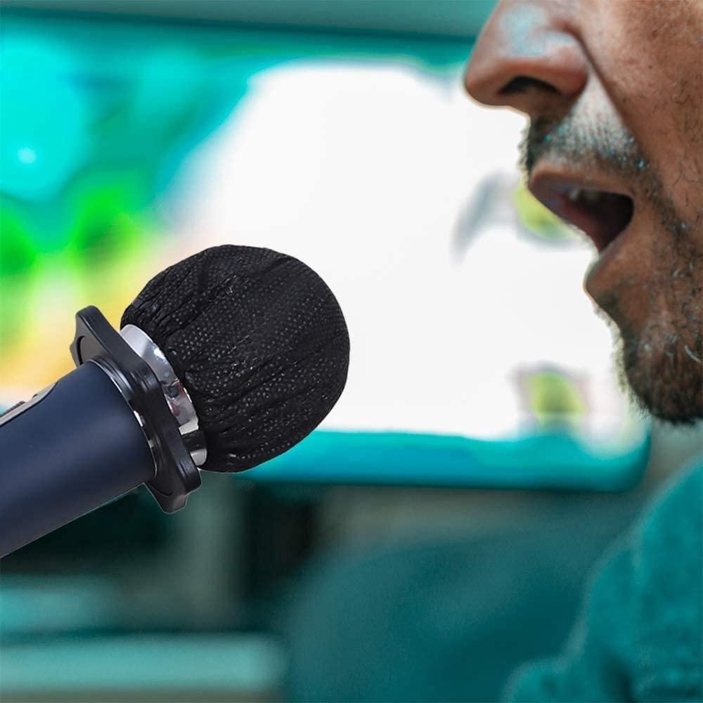 100 Pcs Disposable Microphone Covers, Windscreen Mic