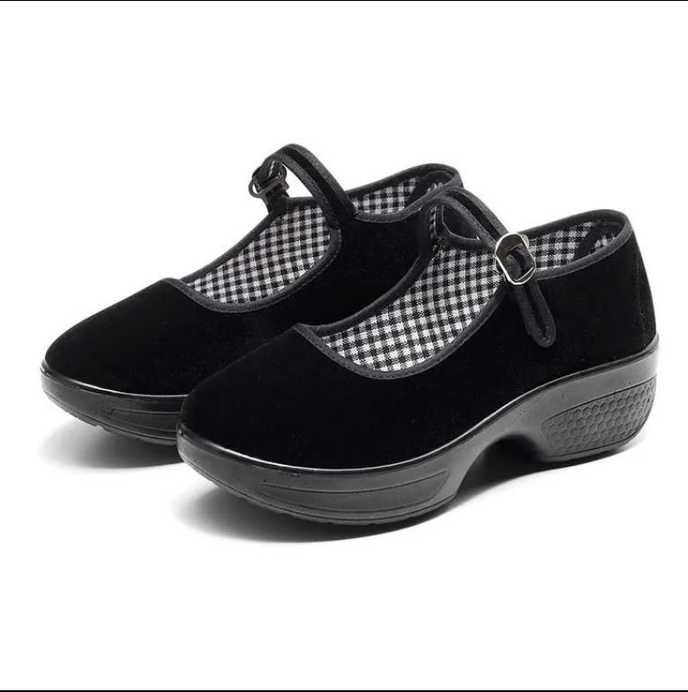 Women's Platform Shoes 4.5 Cm High Heel Black