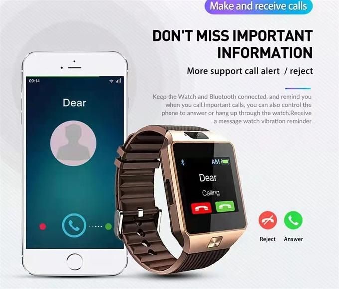 Women's Gold Smart Watch DZ09 Bluetooth Fashion Watch