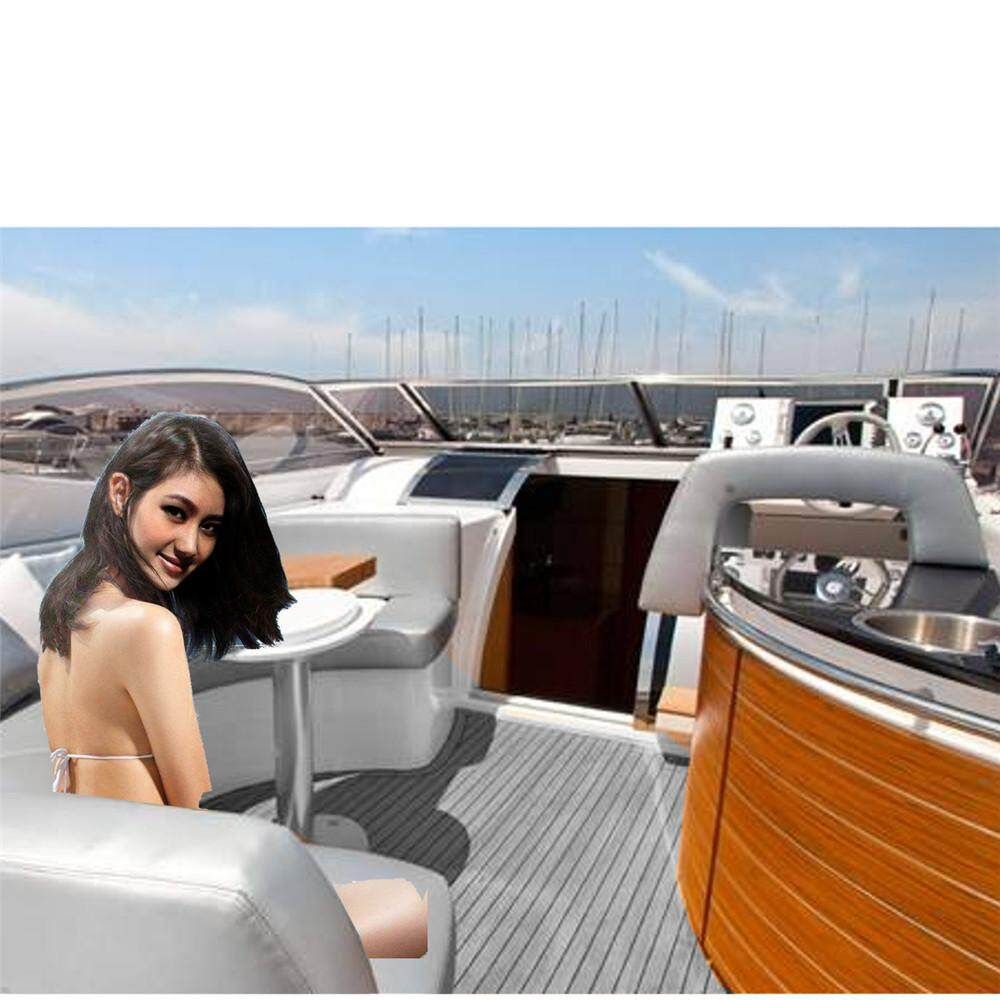 6mm Teak EVA Schaum Boot Yacht Bodenbelag-Matte Deck Teppich Selbstklebend